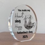 Personalised Valentines Day Gift For Him Her Photo Plaque