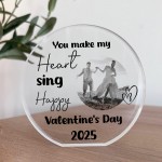 Personalised Valentines Day Gift For Him Her Photo Plaque