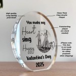 Personalised Valentines Day Gift For Him Her Photo Plaque