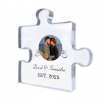 Novelty Gift For Couple Personalised Puzzle Piece Valentines Day