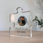 Novelty Gift For Couple Personalised Puzzle Piece Valentines Day