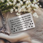 Personalised Gift For Couple Husband Wife Reminder I Love You