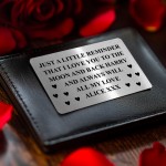 Personalised Gift For Couple Husband Wife Reminder I Love You