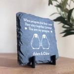 Personalised Gift For Anniversary My Penguin Slate Sign