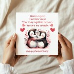 You Are My Penguin Card Greetings Card for Anniversary