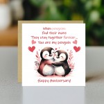 You Are My Penguin Card Greetings Card for Anniversary