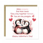 You Are My Penguin Card Greetings Card for Couple Valentines