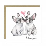 I Love You Dog Card Cute Valentines Card Cards for Him Funny