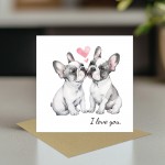 I Love You Dog Card Cute Valentines Card Cards for Him Funny