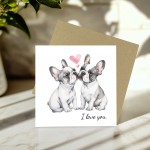 I Love You Dog Card Cute Valentines Card Cards for Him Funny