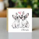 I Love You Dog Card Cute Valentines Card Cards for Him Funny