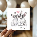 I Love You Dog Card Cute Valentines Card Cards for Him Funny