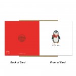 Penguin Love Card, Funny Valentines Card, Cards for Him Her