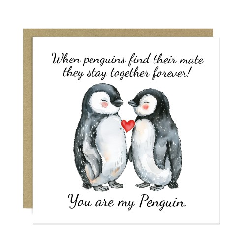 You Are My Penguin Card For Valentines Day Anniversary