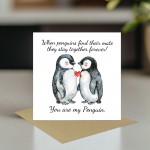 You Are My Penguin Card For Valentines Day Anniversary