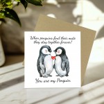 You Are My Penguin Card For Valentines Day Anniversary