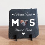 Personalised Photo Slate Plaque For Couples Valentines Day