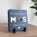 Personalised Photo Slate Plaque For Couples Valentines Day