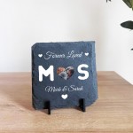 Personalised Photo Slate Plaque For Couples Valentines Day