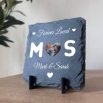 Personalised Photo Slate Plaque For Couples Valentines Day