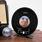 Vinyl Inspired Song Plaque With Stand Your Photo Any Song