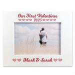 Personalised Photo Frame Our First Valentines Day Gift