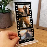 Personalised Retro Photo Film Plaque 1st Wedding Anniversary