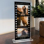 Personalised Retro Photo Film Plaque 1st Wedding Anniversary