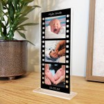 Personalised Retro Photo Film Plaque Baby Photo Collage New Baby