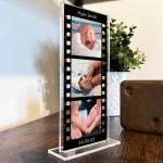 Personalised Retro Photo Film Plaque Baby Photo Collage New Baby