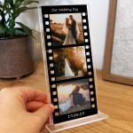 Personalised Retro Photo Film Plaque Wedding Day Gifts