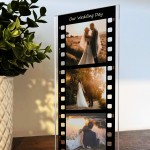 Personalised Retro Photo Film Plaque Wedding Day Gifts