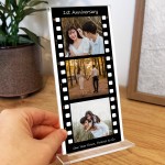 Personalised 1st Anniversary Gift Retro Photo Collage Plaque