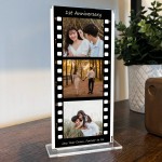 Personalised 1st Anniversary Gift Retro Photo Collage Plaque