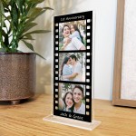 1st Anniversary Gift Personalised Retro Photo Collage Plaque