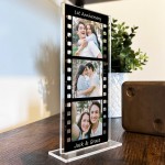 1st Anniversary Gift Personalised Retro Photo Collage Plaque