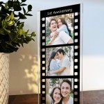 1st Anniversary Gift Personalised Retro Photo Collage Plaque