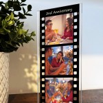 Personalised Gift For 2nd Anniversary Retro Photo Collage Plaque