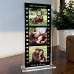 Personalised Gift For 4th Anniversary Photo Collage Plaque