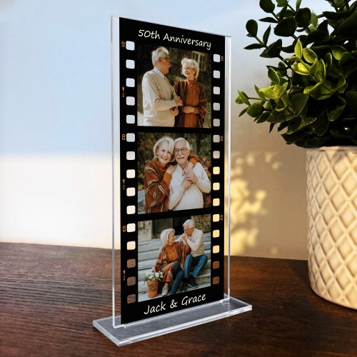 Personalised Gift For 50th Anniversary Photo Collage Plaque