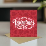 Valentines Card Valentines Day Card With Kraft Envelope