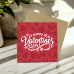 Valentines Card Valentines Day Card With Kraft Envelope