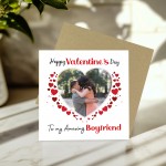 Valentines Day Personalised Photo Valentines Day Card Boyfriend