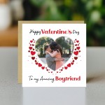 Valentines Day Personalised Photo Valentines Day Card Boyfriend