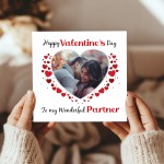 Valentines Day Personalised Photo Valentines Day Card Partner