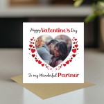 Valentines Day Personalised Photo Valentines Day Card Partner