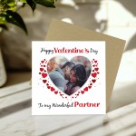 Valentines Day Personalised Photo Valentines Day Card Partner