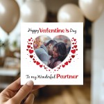 Valentines Day Personalised Photo Valentines Day Card Partner