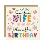 Wife Birthday Card Happy Birthday Card For Wife Birthday Card