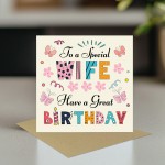 Wife Birthday Card Happy Birthday Card For Wife Birthday Card